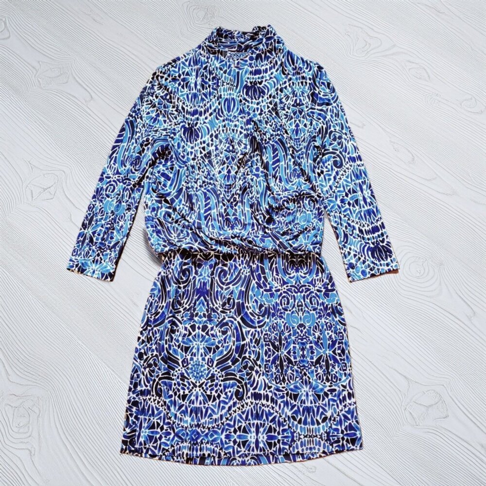 Lilly Pulitzer Taverna Tile Felizia Silk Dress Size S